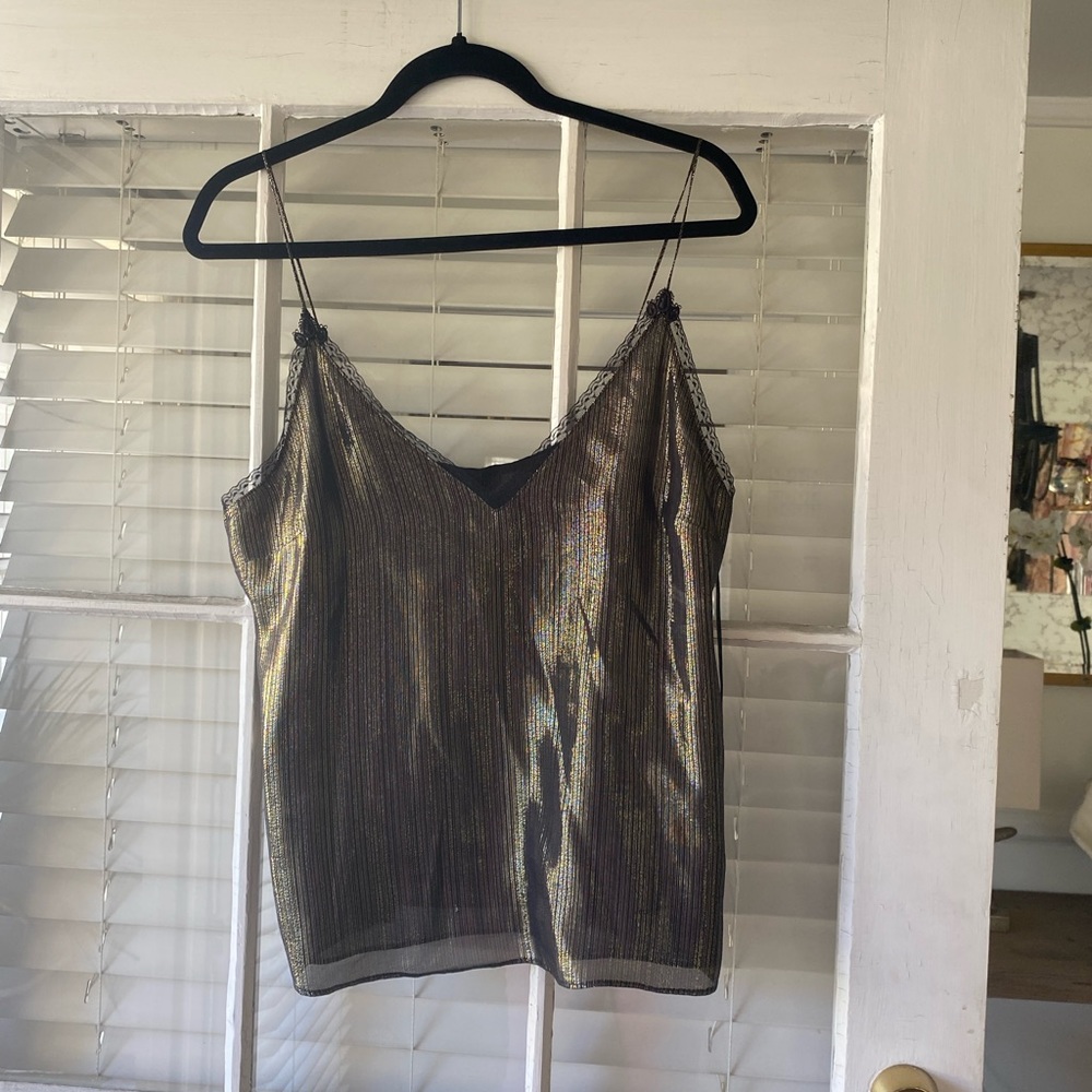 Black and Gold Reiss tank NWT 8